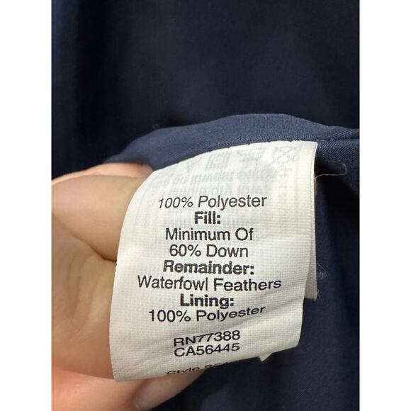 J. Crew Navy Quilted Puffer Down Waterfowl Insulation Quiet Luxury Preppy Small - Picture 7 of 8